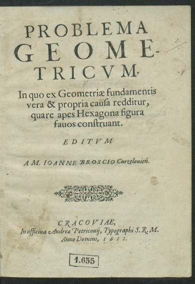 Joannes Broscius, Problema geometricum, title page